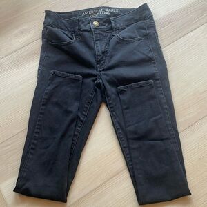 American Eagle super stretch stretch black jegging